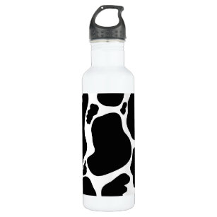 Simple Black white Cow Spots Animal 710 Ml Water Bottle