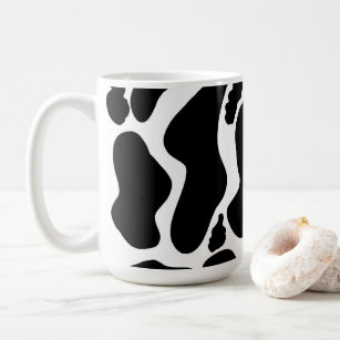 Simple Black white Cow Spots Animal Coffee Mug