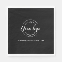 Simple Black White Custom Business logo website