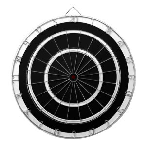 Simple Black White Dartboard