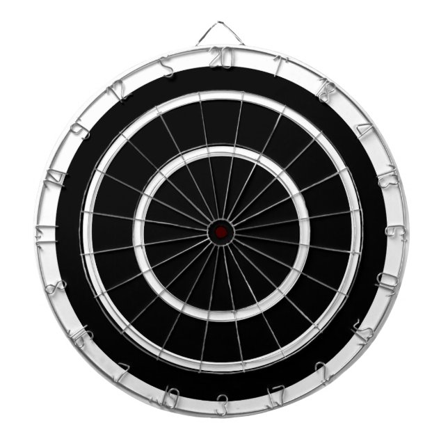 Simple Black White Dartboard (Front)