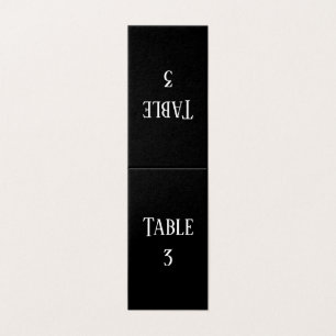 Simple Black & White Design - Table Number