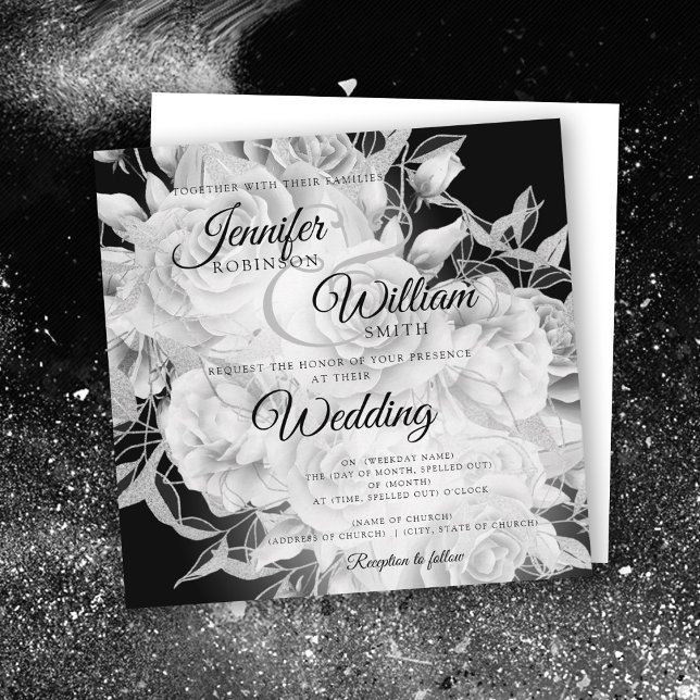 Simple Black & White Elegant Floral Wedding (Creator Uploaded)