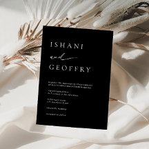 Simple Black & White Elegant Minimalist Wedding