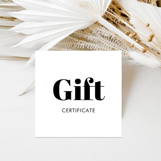 Simple Black White Gift Voucher Certificate (Creator Uploaded)