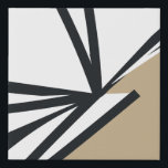 Simple Black White Gold Abstract Faux Canvas Print<br><div class="desc">Add a touch of sophistication and style to your living space with this stunning faux canvas print featuring a simple black, white, and gold abstract design. TWhether you're looking to update your home decor or add a touch of elegance to your office space, this abstract canvas print is the perfect...</div>