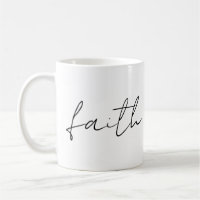 Simple Black White Hand Written Faith Art