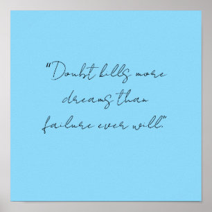 simple black white hand written quote art poster