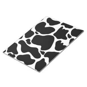 Simple Black & white Large cow spots Animal print Notepad