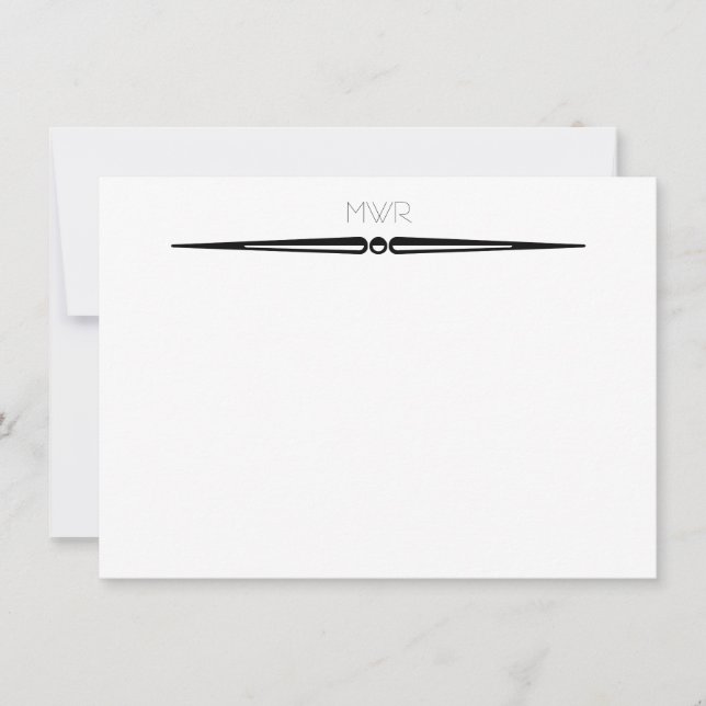 Simple Black White Line Border Name Business Men's Card (Front)