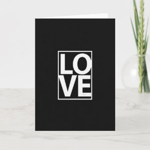 Simple Black White Love Card