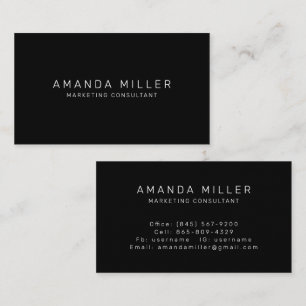 Simple Black White Modern Business Card
