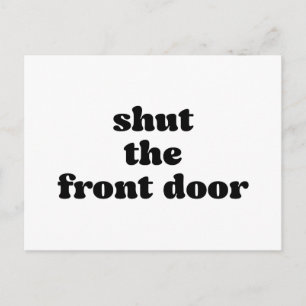 Simple Black White Moved New Home Address Announcement Postcard