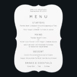 Simple Black White or Any Colour Wedding Menu card<br><div class="desc">Simple Black White or Any Colour Wedding Menu  You can also change the font style and colours and the background colours if you wish via the Click to Customise Further option.</div>