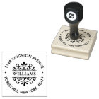 Simple Black & White Ornate Custom Return Address