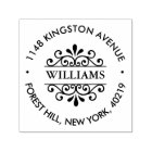 Simple Black & White Ornate Custom Return Address