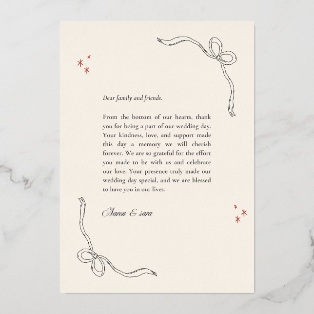 Simple Black & White Overlay Photo Wedding  (Front)