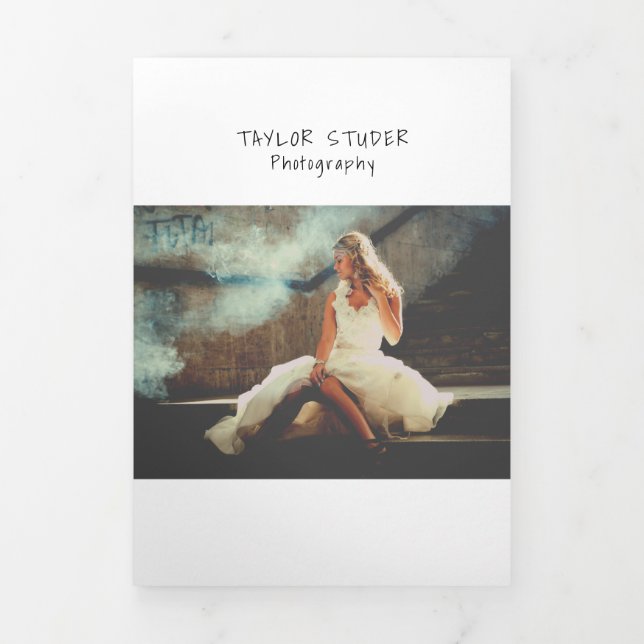 Simple Black White Photographer Brochure (Cover)