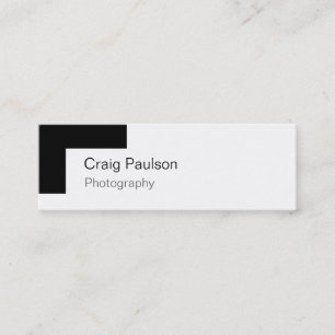 Simple Black White Photography Business Card
