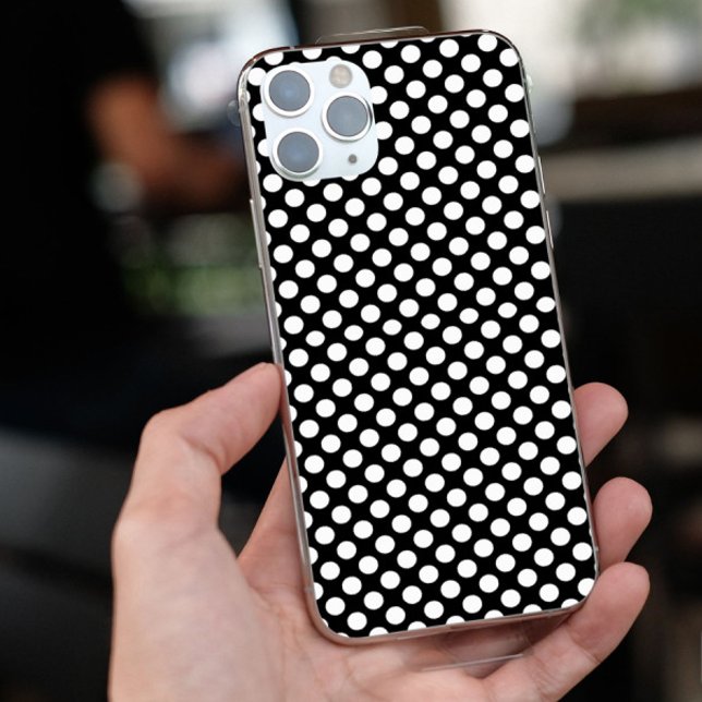Simple Black & white POlka Dots classic Monochrome Case-Mate iPhone Case (Creator Uploaded)