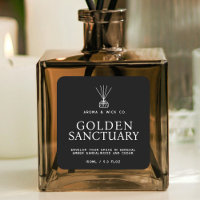 Simple black white reed diffuser label
