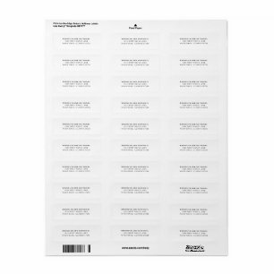 Simple Black White Return Address Label