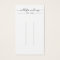 Simple Black White Script Hair Clip Display Card