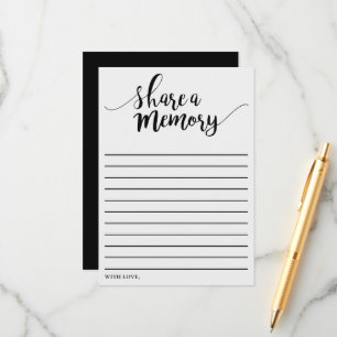 Simple Black & White Share A Memory Card