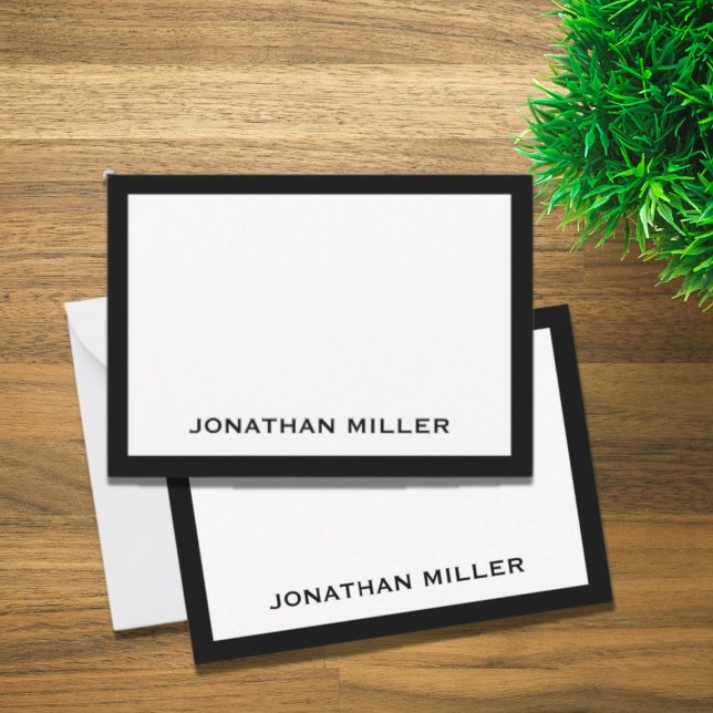 Simple Black White Typographic Name Card (Creator Uploaded)