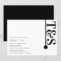 Simple Black White Typography Line Logo Wedding 