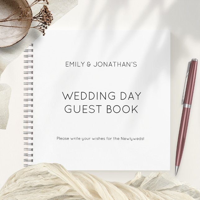 Simple Black White Wedding Day Guest Book (Creator Uploaded)