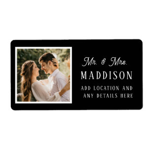 Simple Black & White Wedding Photo