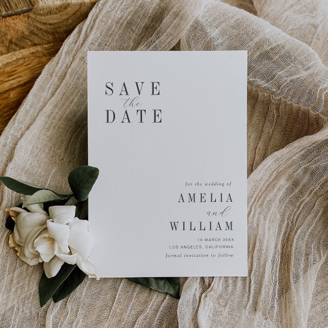 simple black & white wedding save the date (Creator Uploaded)