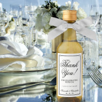 Simple Black & White Wedding Thank You Mini