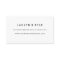 Simple Black & White Wedding Website Insert Card