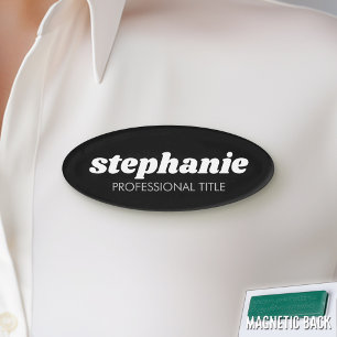 Simple Black with Script Name and Title Tag