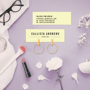 Simple Black Yellow Earring Display Card