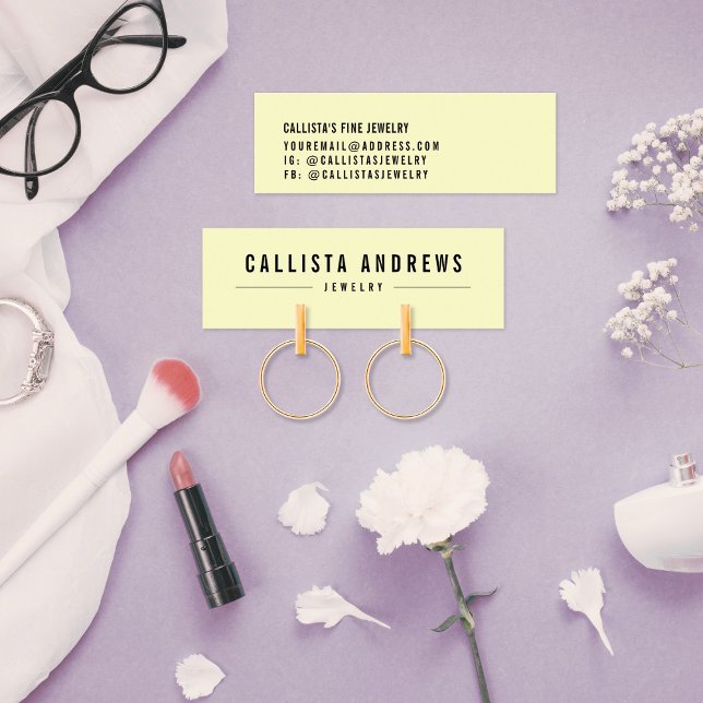 Simple Black Yellow Earring Display Card (Creator Uploaded)