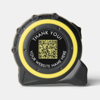Simple Black Yellow QR Code Promo Business Website