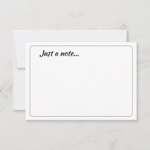 Simple Blank Just a Note Card
