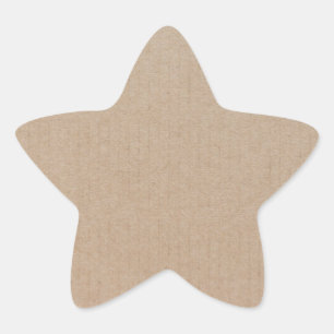 Simple Blank Star Shaped Brown Kraft Paper Star Sticker