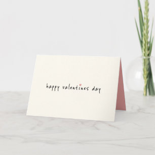 Simple Blank Unisex Happy Valentines Day Card