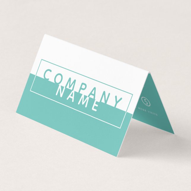 Simple Block Color, Double Loyalty Business Card (Front)