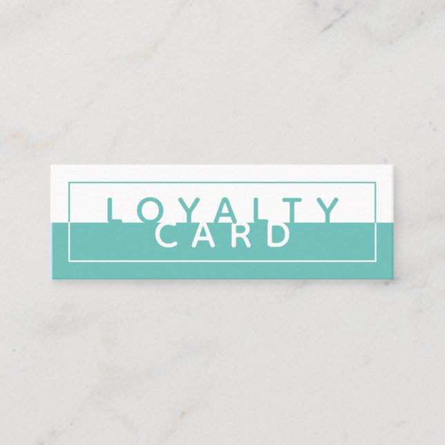 Simple Block Colour Modern Reflection Mini Loyalty Card (Front)