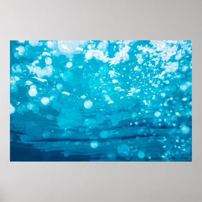 Simple Blue Abstract Underwater | Poster (Front)