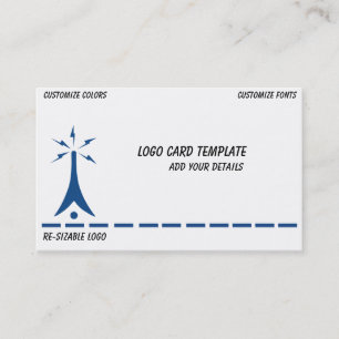Simple Blue Aeronautical Chart Pilot Drone Business Card