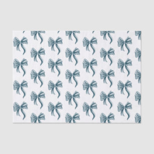 Simple Blue Bow Pattern Tissue Paper