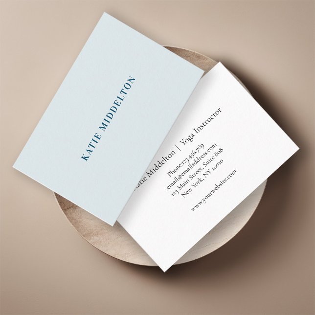 Simple, blue business card (Creator Uploaded)