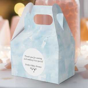 Simple Blue Delicate Watercolor Texture pattern Favour Box