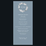 Simple Blue Floral Monogram Wedding Program<br><div class="desc">Wild Botanical Bouquet Monogram Wedding Program is simple, romantic, and chic. Beautiful hand Illustrated botanicals and florals are framing wedding ceremony details making an elegant statement. These wedding programs are great for spring or summer, outdoor or garden events. Personalise with your information from top to bottom. Coordinates with our Wild...</div>